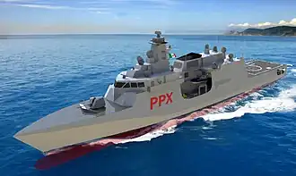 Vizualizace vzhledu plavidla této třídy