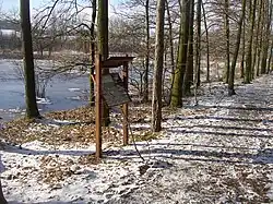 Informační panel (6. zastavení NS Drvotova stezka) na severním okraji Kalspotu