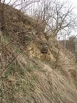 Travertinová kupa s šípkem