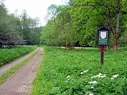 tabule u vstupu do chráněného území