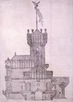 Projekt nerealizovaného loveckého zámečku