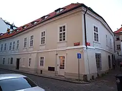 Palác Pachtů z Rájova pohled z ulice Náprstkova