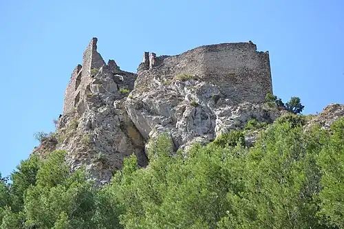 pohled na zříceninu hradu Padern