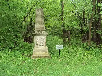 Památník bitvy pod Studencem z roku 1906 u obce Líska