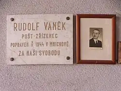 Pamětní deska Rudolfa Vaňka