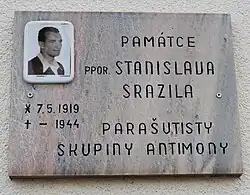 Pamětní deska v Horních Ředicích na domě č. p. 101