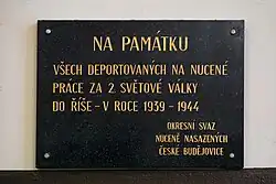 Pamětní deska deportovaným