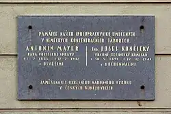 Pamětní deska zaměstnancům ONV
