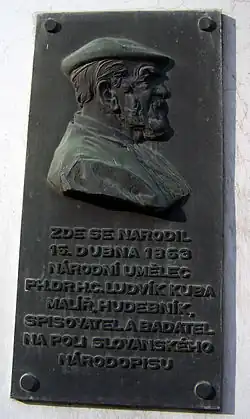 Pamětní deska Ludvíka Kuby