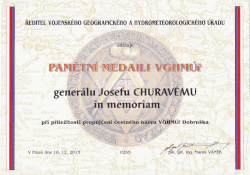 Doprovodná listina k udělení pamětní medaile VGHMÚř (18. prosince 2013)