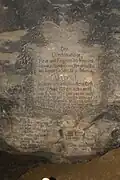 Lichtenštejnská pamětní deska z roku 1801 u Šenkova sifonu v Býčí skále