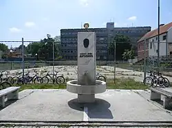 Pomník Blagoje Marjanoviće poblíž stadionu Gradski v Pančevu