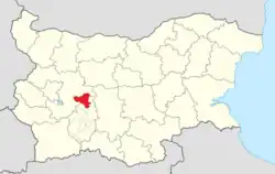 Obština na mapě Bulharska