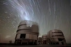 45minutová expozice pořízená za tmavé jasné noci na observatoři Paranal