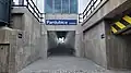 Vstup na zastávku z podjezdu v ulici Jana Palacha