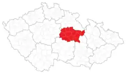 Pardubický kraj na mapě