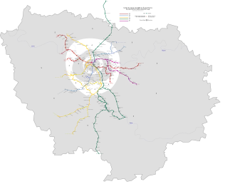 Síť RER v Paříži a Île-de-France