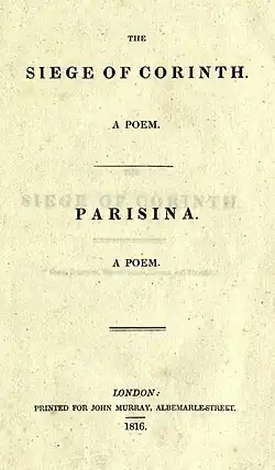 První vydání poemy roku 1816