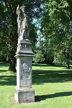 Socha sv. Václava v parku na Hrubém Rohozci