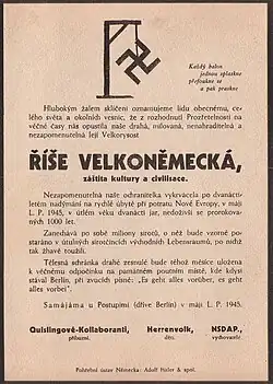 Protiněmecká nálada ve formě fiktivního parte