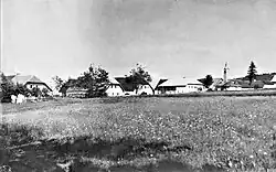 Bývalá Pasečná nedaleko česko-rakouské hranice ve 30. letech 20. století