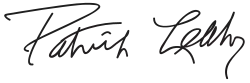 Patrick Leahy, podpis