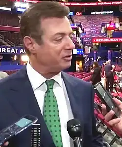Paul Manafort na setkání Republikánů v roce 2016