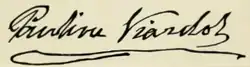 Pauline Viardotová – podpis