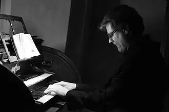 Pavel Černý koncertuje v Červeném kostele v Brně (2014).