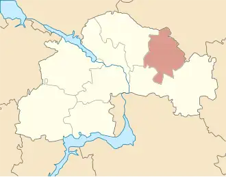 Poloha rajónu v Dněpropetrovské oblasti