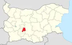 Obština na mapě Bulharska