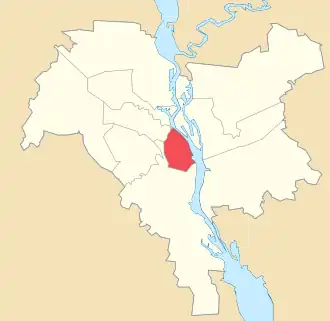 Poloha rajónu v Kyjevě