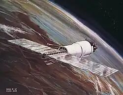 Satelit Pegasus s připojeným druhým stupněm S-IV