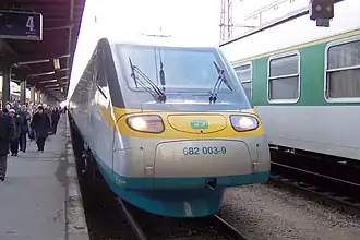 Jednotka 680.003, která byla při nehodě poškozena.