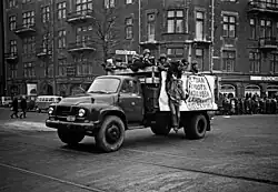 Penkinpainajaisajot Pohjoisesplanadin ja Mannerheimintien kulmassa 1967