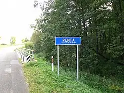 Silnice č.138 přes řeku Penta u Sintautů