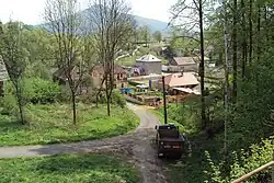 Obec Pertoltice od vlaku