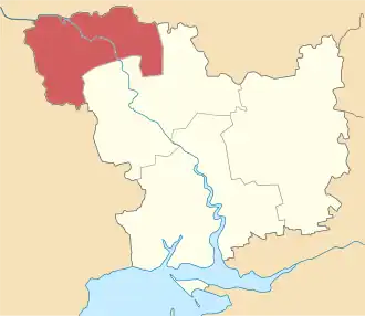 Poloha rajónu v Mykolajivské oblasti