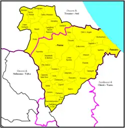 Arcidiecéze Pescara-Penne na mapě