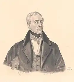 Peter von Muth, 1838 (autor grafiky Johann Heinrich Schramm)