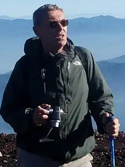 Petr Chrdle na vrcholu nejvyšší japonské hory Fudži (2007)