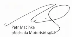 Petr Macinka, podpis