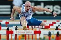 Petr Svoboda během Halového mistrovství světa v atletice v Dauhá v roce 2010