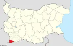 Obština na mapě Bulharska