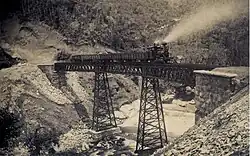 Železnice v Petropolis, Brazílie, 1885