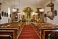 Interiér farního kostela v Obritzbergu