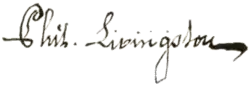 Philip Livingston, podpis