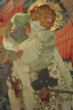 Detail z vyšívaných panelů Pokrok duše