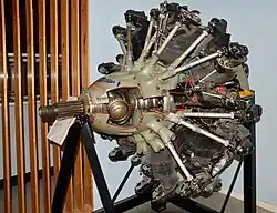 Řez vystaveným motorem Piaggio P.XI