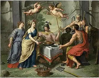 Alegorie - práce je odměněna hojností a mírem